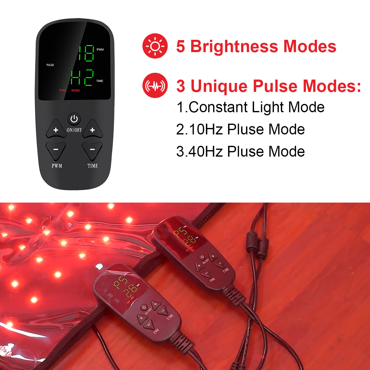 Huwoony® Red and Infrared Light Therapy Mat