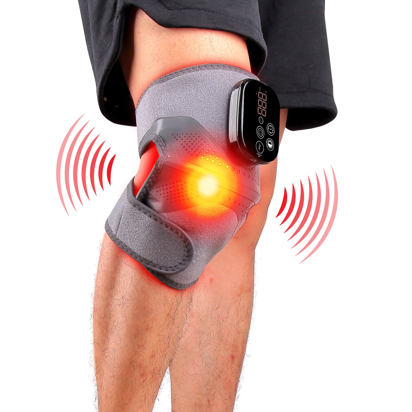 Red light therapy heating knee pad